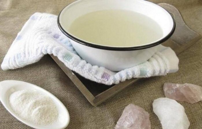 Hígítva meleg víz szódával a csomagoláshoz